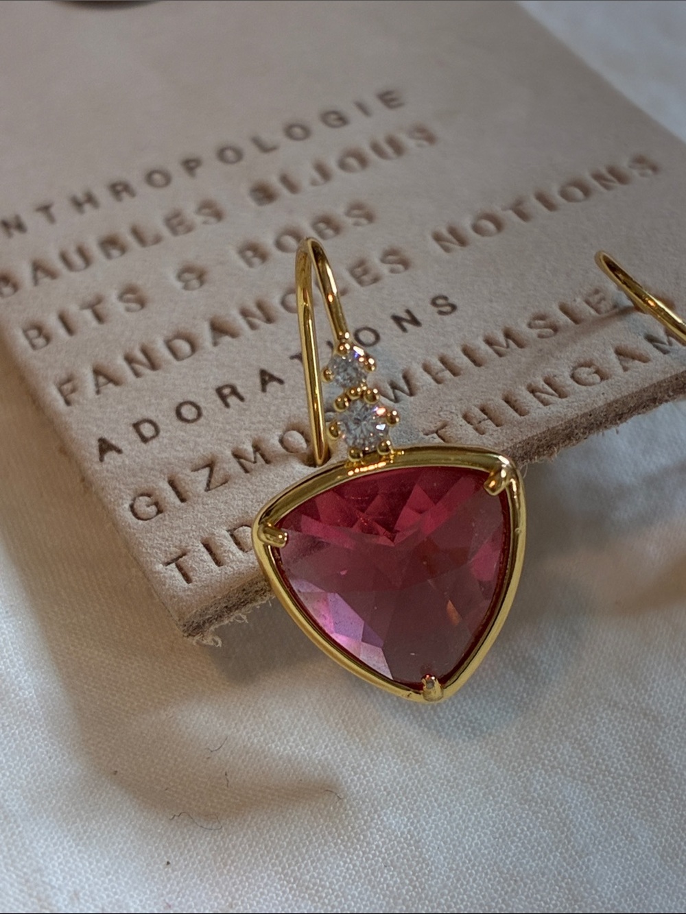 NWT Anthropologie Faceted Drop Earrings